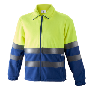 Forro polar combinado com fecho completo