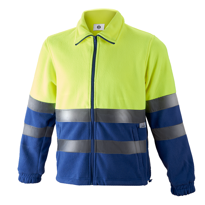 Forro polar combinado com fecho completo