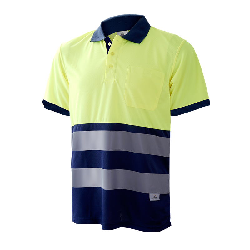 Polo algodão manga curta combinado segmentado